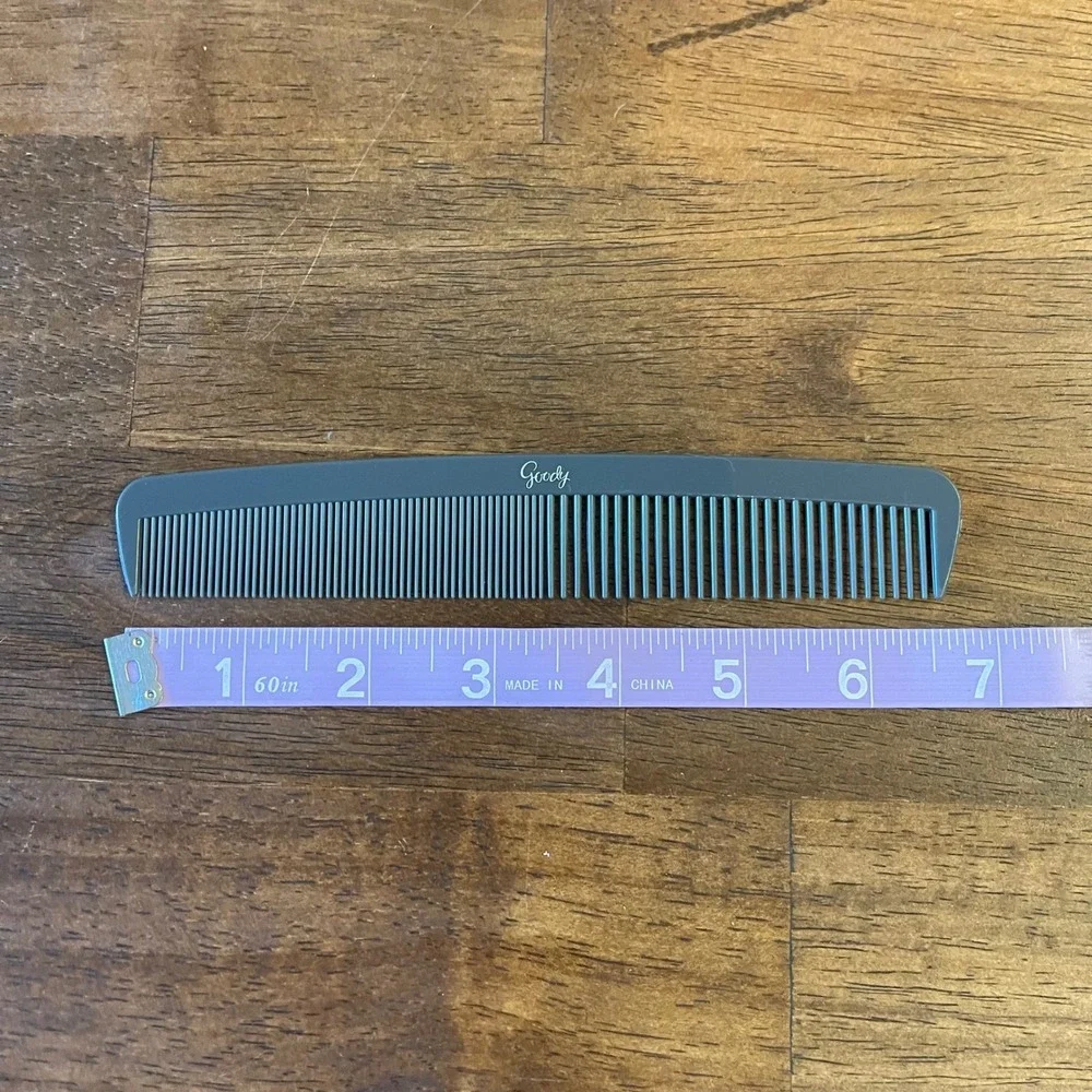 Vintage grey goody Plastic Hair‎ Comb USA Wide Purse Pocket Unbreakable NEW